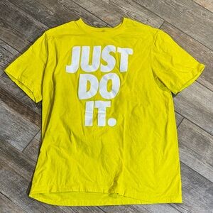 Nike Bright Yellow Tee with White Slogan